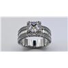 Image 6 : Stunning 1.5 Ct Princess Cut Simulated Diamond Ring