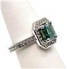 Image 3 : 14KT White Gold Plated 2.35 Ct Lab Simulated Paraiba Tourmaline Ring