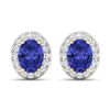 14KT Yellow Gold 2.18ctw Tanzanite and Diamond Earrings