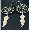 Image 2 : Native American Sterling Turquoise Earrings