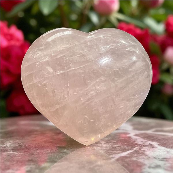 2.7 INCH ROSE QUARTZ HEART