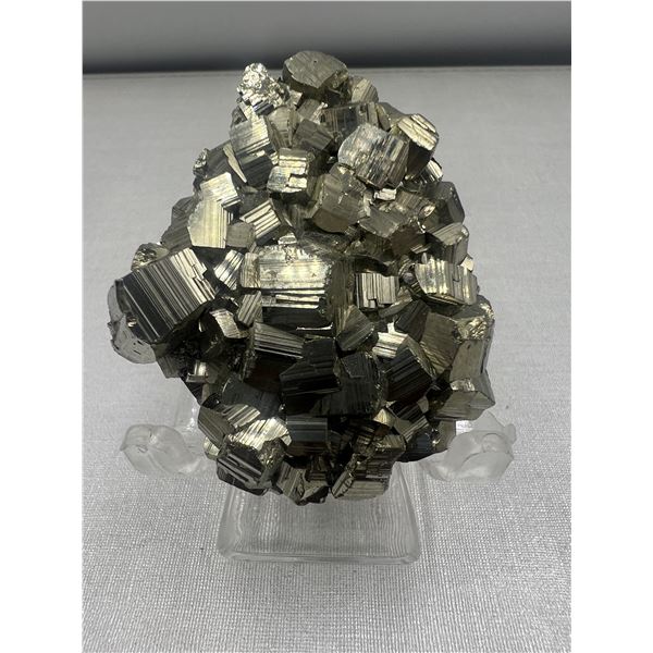 2.1 Inch Octahedron Pyrite Cluster .