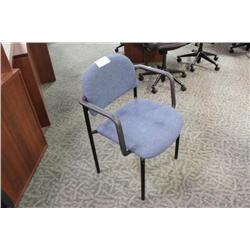 Blue Stacking Arm Chair