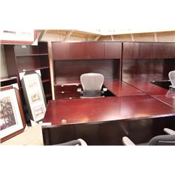 Mahogany U Shape Executive Desk With
