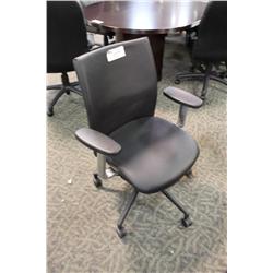 Black Leather Midback Task Chair