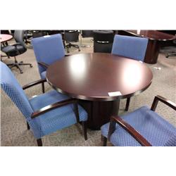 Mahogany Round Conference Table