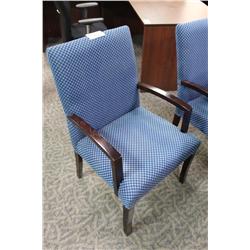 Blue Mahogany Framed Arm Chair