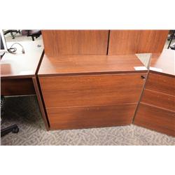 Mahogany 2 Drawer Lateral File Cabinet