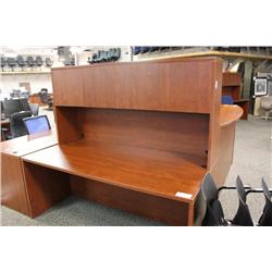 Cherry 6' Executive Desk With Hutch