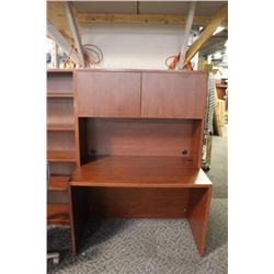 Cherry 48" Computer Table With Hutch