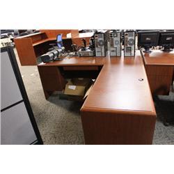 Autumn Cherry L Shape Executive Desk