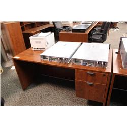 Autumn Cherry Single Pedestal Desk