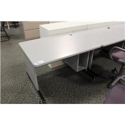 Grey Mobile 48 X 30 Computer Table