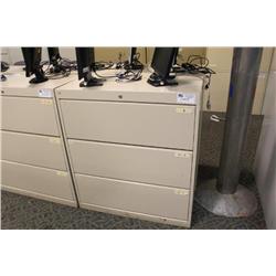 Beige 3 Drawer Tab File