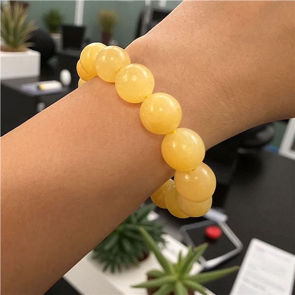 Yellow Honey Calcite Bracelet 12mm