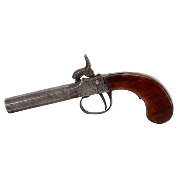 Antique Belgian Single Shot Percussion Boot Pistol