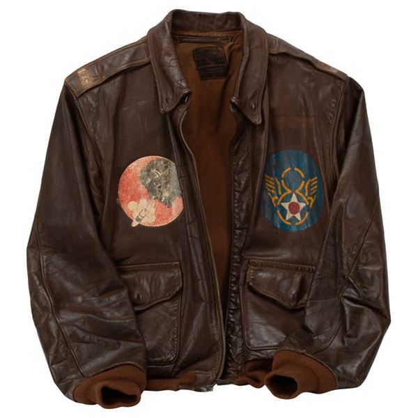 WWII Painted Bomber Leather Jacket