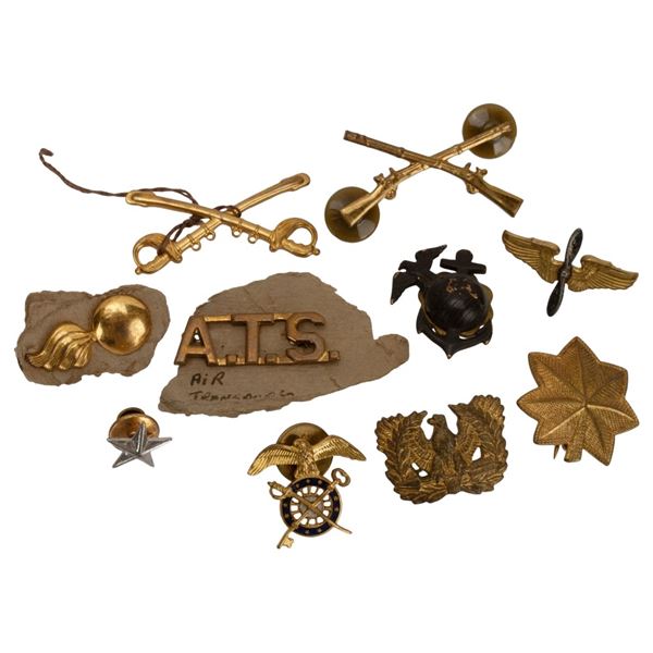 WWII US Military Officer Insignias +