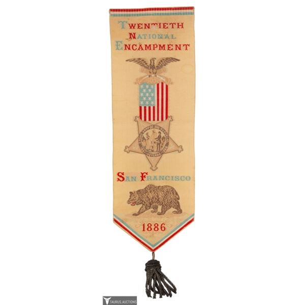 1886 Veterans GAR 20th National Encampment Ribbon