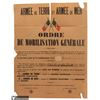 Image 1 : WWI 1914 French General Mobilization Order Poster
