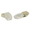 Image 2 : Men's Antique Art Deco Solid 14k White Gold Damask Etched Oval Panel Cufflinks