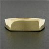Image 2 : Solid 14K Yellow Gold Engraveable Elongated Rectangular Polished Signet Ring