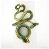 Image 1 : Vintage 18k Yellow Gold Colorful Green & Blue Enamel w/ Detailed Work Snake Ring