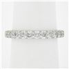 Image 7 : Solid Platinum 0.52 ctw Pave Set Diamond Eternity Stackable Wedding Band Ring