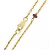 Image 7 : 16.5 14k Gold Ruby by the Yard Chain w/ 18k Cherub Angel Round Pendant Necklace