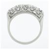 Image 8 : Vintage 14k White Gold 1.08 ctw Illusion Round Diamond Wide Statement Band Ring
