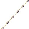 Image 1 : 14k Yellow Gold 15 ctw Oval Amethyst 16.25" by the Yard Curb Link Chain Necklace