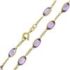 Image 3 : 14k Yellow Gold 15 ctw Oval Amethyst 16.25" by the Yard Curb Link Chain Necklace