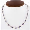 Image 6 : 14k Yellow Gold 15 ctw Oval Amethyst 16.25" by the Yard Curb Link Chain Necklace