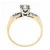 Image 8 : Antique Edwardian 14K TT Gold 0.53 ctw Cushion Peruzzi Cut Diamond Engagement Ri