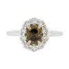 Image 4 : NEW 18k & 14k Gold GIA Fancy Dark Yellow Brown Solitaire w/ Diamond Halo Ring
