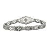 Image 8 : Antique Esemco 10k White Gold 0.03 ctw Diamond Milgrain Filigree Belly Bracelet