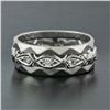 Image 2 : Antique 14K White Gold 0.20 ctw Single Cut Diamond 7mm Eternity Band Ring