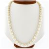Image 1 : Classic 30" Long 8-8.5mm Round Cultured Pearl Single Strand Slip On Necklace