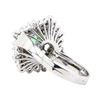 Image 3 : 2.84 ctw Emerald And Diamond Double Halo Ring - 14KT White Gold