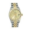 Image 2 : Rolex Mens 2T 14K Yellow Gold And Stainless Steel Champagne Index Datejust
