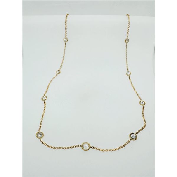 2.95 ctw "Diamonds by the Yard" Diamond Necklace - 18K Yellow Gold