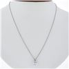 Image 2 : Antique Platinum .98 ctw GIA Round D/VS1 Diamond Solitaire Pendant & 18" Chain