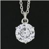 Image 4 : Antique Platinum .98 ctw GIA Round D/VS1 Diamond Solitaire Pendant & 18" Chain