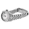 Image 4 : Rolex Ladies Stainless Steel Silver Index Smooth Bezel Date Watch 26MM With Role