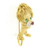 Image 7 : Vintage Ruth Satsky 18K Gold Emerald Tourmaline Diamond Textured Lion Brooch Pin