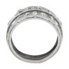 Image 8 : Antique Edwardian Platinum 2.75 ctw Chunky Old Mine Diamond 3 Row Wide Band Ring