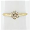 Image 2 : Antique 14k TT Gold .80 ctw GIA Old Cut Pinkish Brown Diamond Engagement Ring