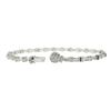 Image 3 : French 18k White Gold 4.09 ctw Baguette & Round Diamond Line Statement Bracelet