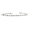 Image 4 : French 18k White Gold 4.09 ctw Baguette & Round Diamond Line Statement Bracelet