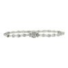 Image 6 : French 18k White Gold 4.09 ctw Baguette & Round Diamond Line Statement Bracelet